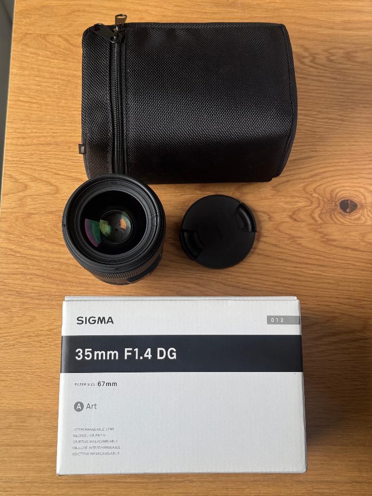 Sigma 35mm F/1.4 DG DN ART Sony FE, Audio, Tv en Foto, Fotografie | Lenzen en Objectieven, Ophalen, Zo goed als nieuw, Groothoeklens