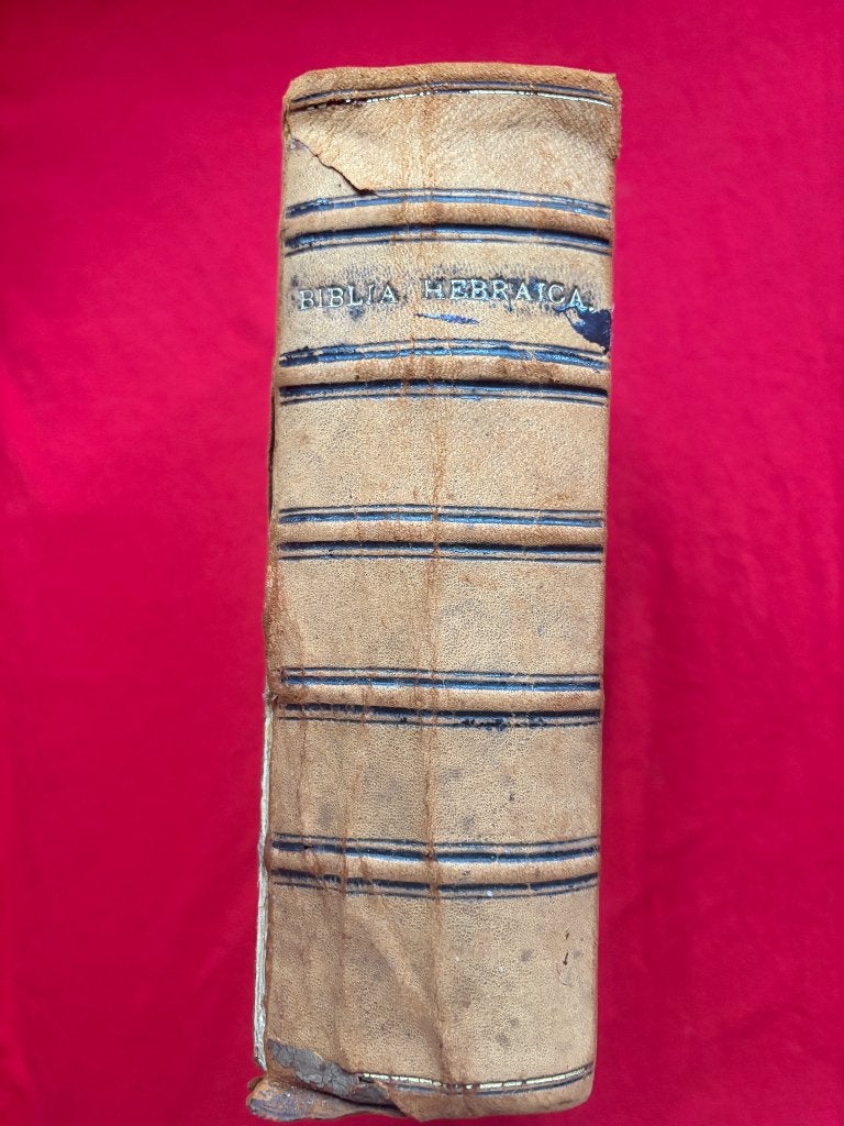 Antiek Leer – Biblia Hebraica (1833) – Editio Stereotypa, Ophalen of Verzenden