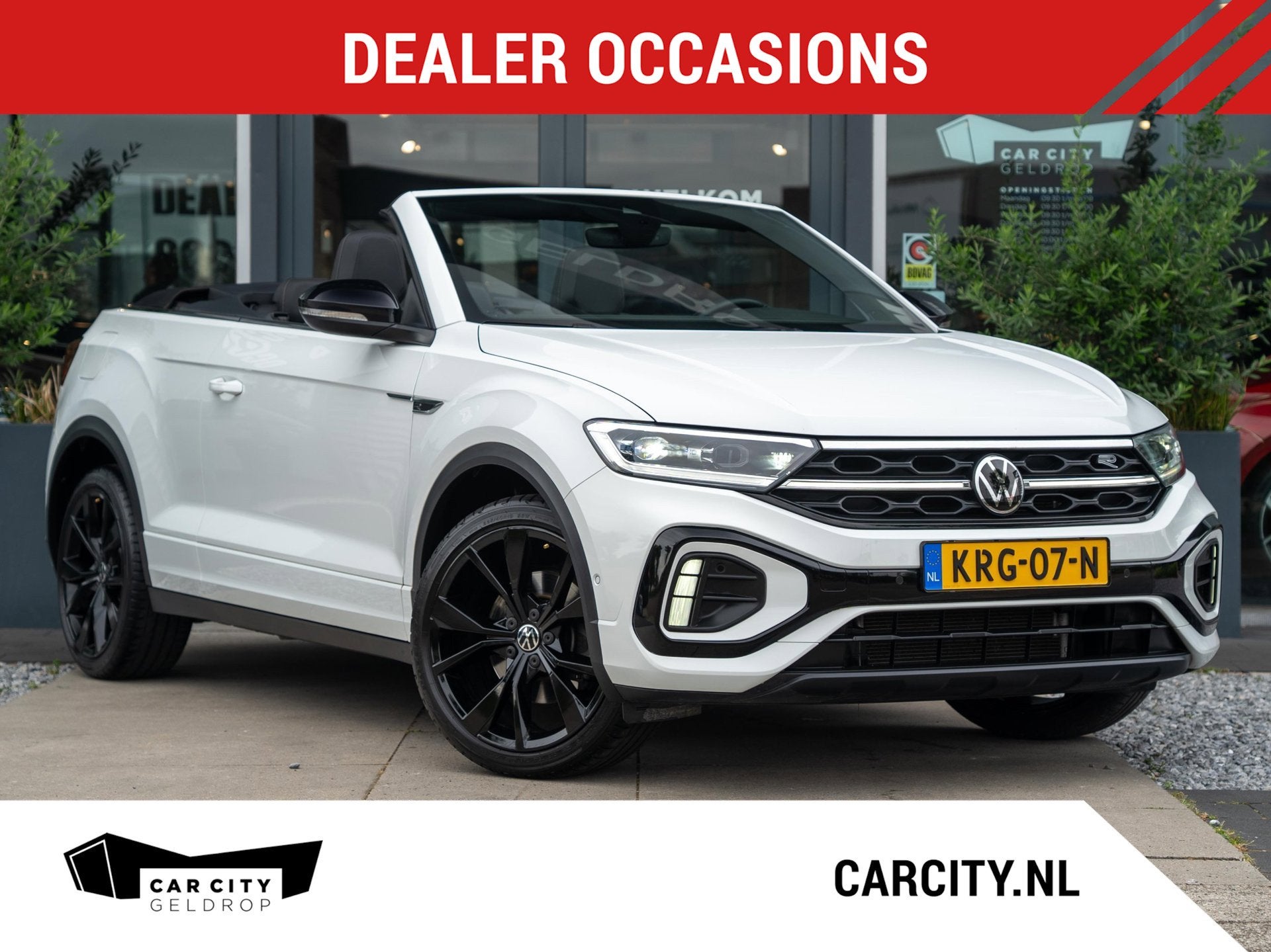 Volkswagen T-Roc Cabrio 1.5 TSI 150pk R-line / Trekhaak / Di, Auto's, Volkswagen, 4 cilinders, Automatische klimaatregeling, Wit
