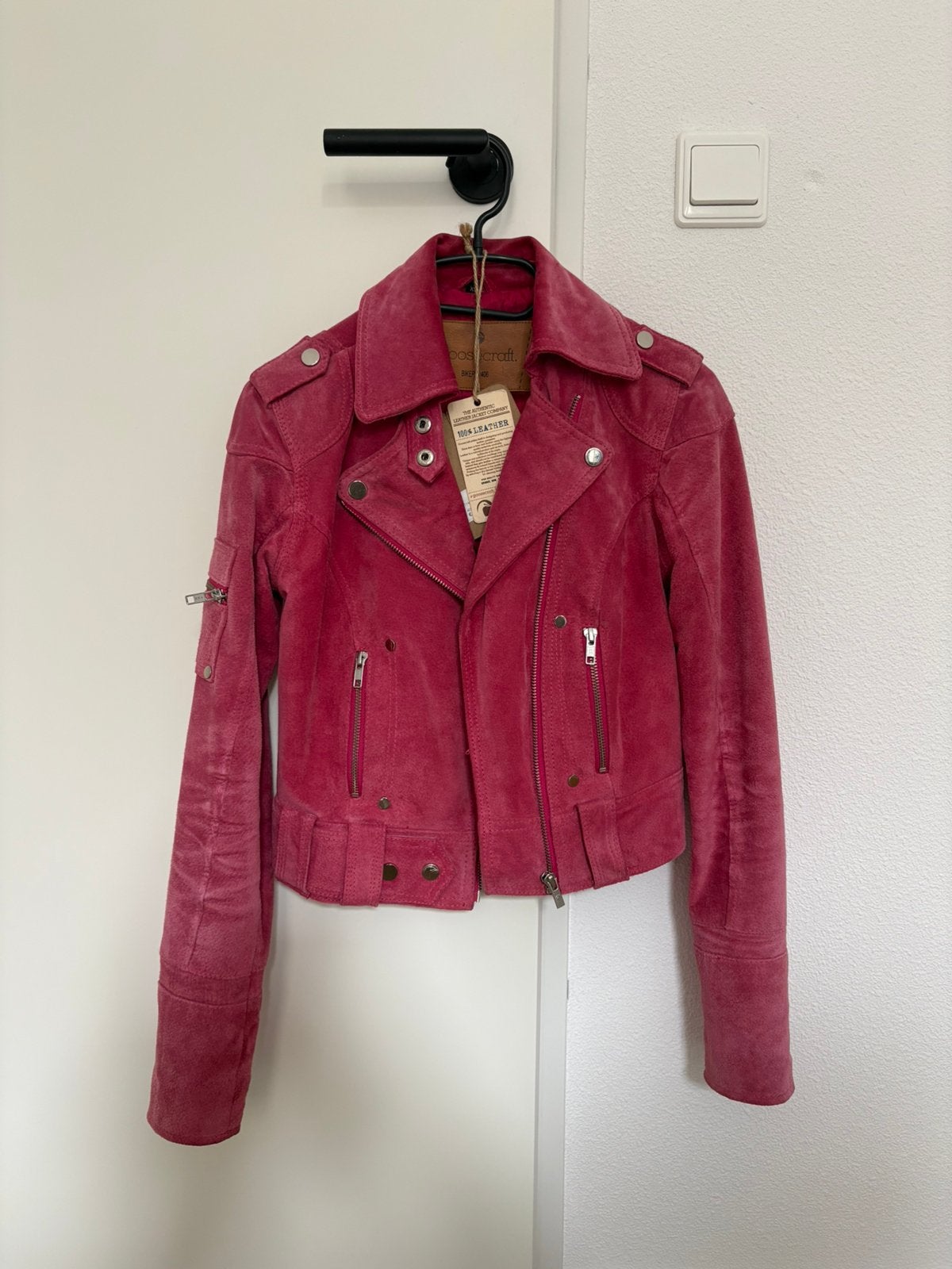 Roze jasje suede van Goosecraft, Ophalen of Verzenden, Zo goed als nieuw, Jasje, Roze