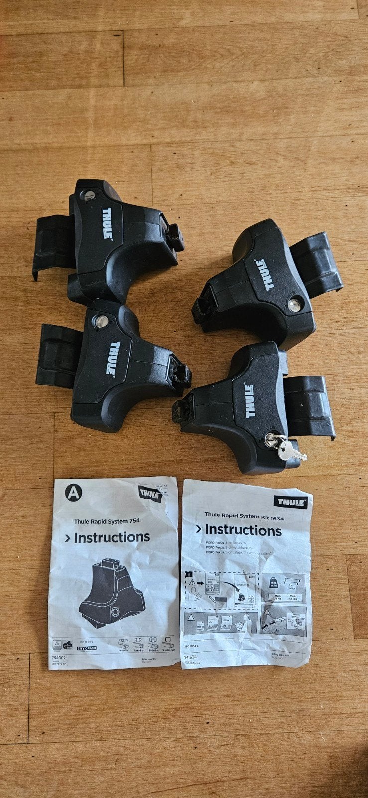 Thule Rapid System 754 +  Kit 1634- Ford Focus (dakdragers), Auto diversen, Dakdragers, Ophalen of Verzenden, Gebruikt