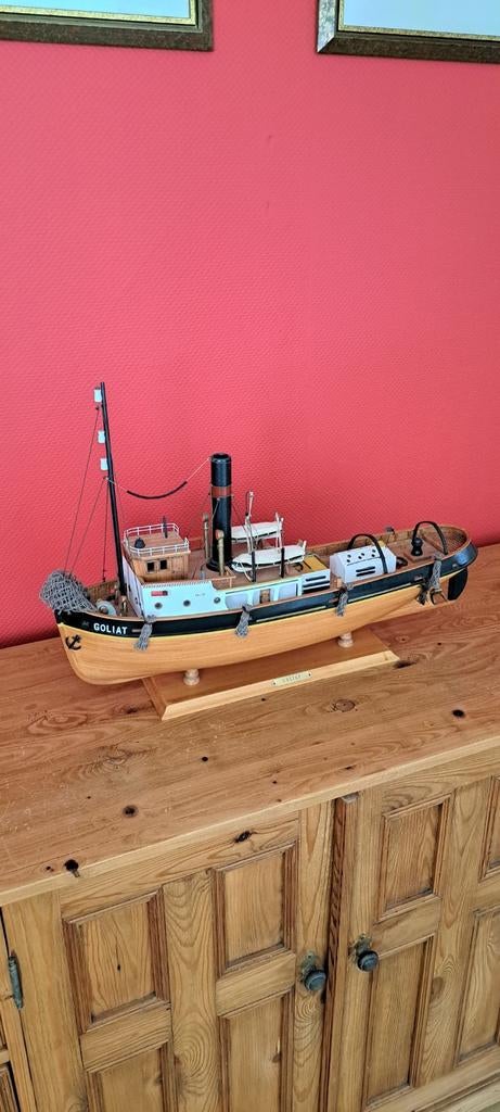 Gedetailleerd scheepsmodel 'GOLIAT' - Handgemaakt, Hobby en Vrije tijd, Modelbouw | Boten en Schepen, Ophalen, Zo goed als nieuw