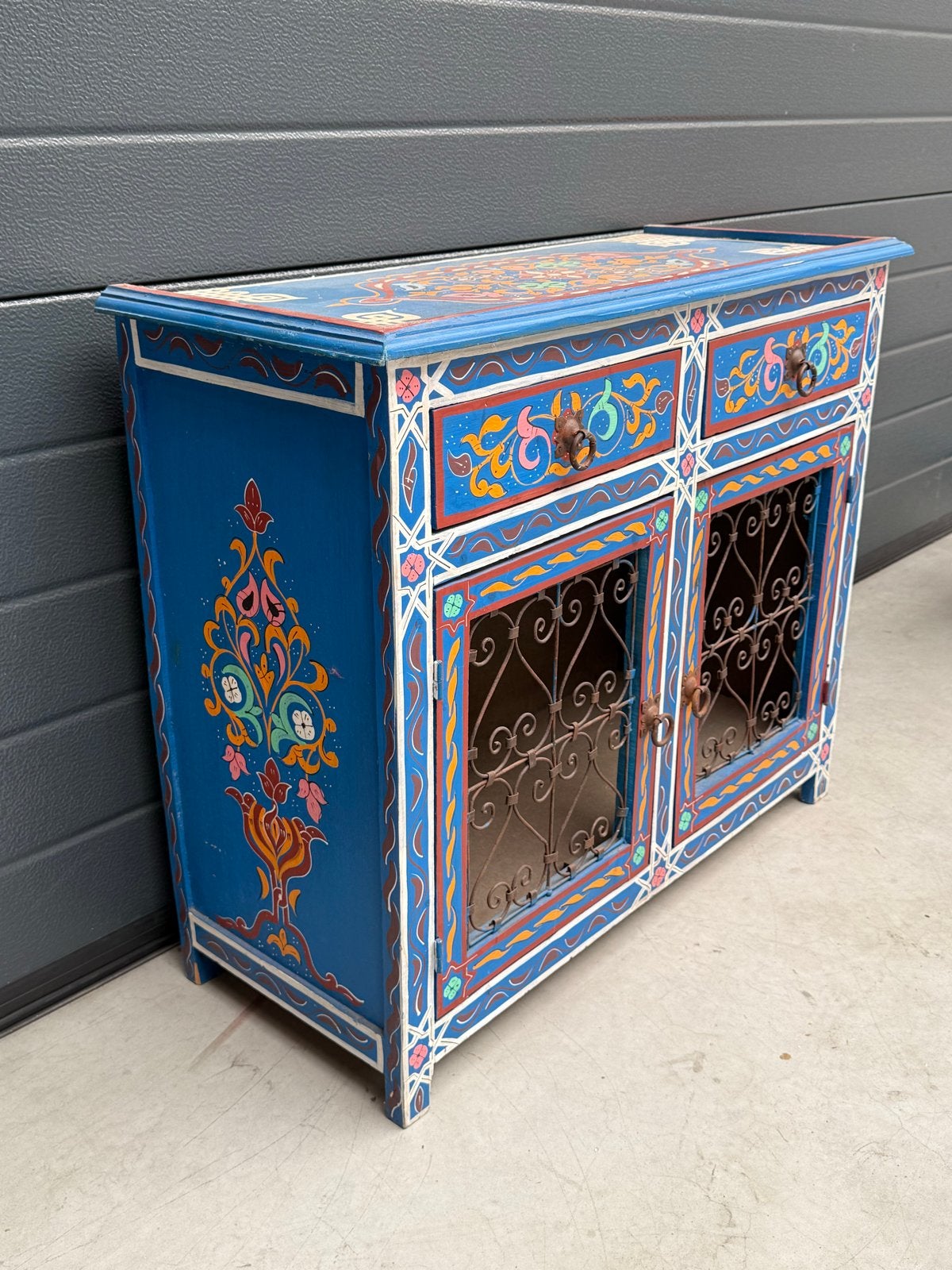 Uniek handgeschilderd Marokkaans dressoir - Diverse kleuren, Ophalen, Wateringen, Info@artizana.nl, 100 tot 150 cm