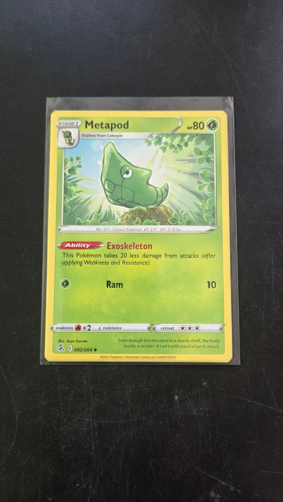 Metapod 002/264 Fusion Strike Pokémon kaart, Verzenden, Zo goed als nieuw, Losse kaart
