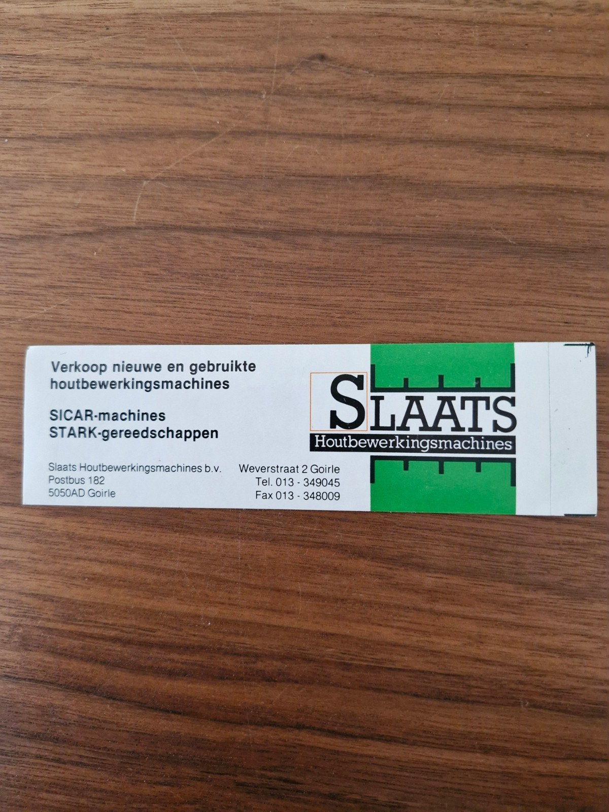8961 Slaats Houtbewerkingsmachines Sticker, Ophalen of Verzenden, Nieuw, Bedrijf of Vereniging