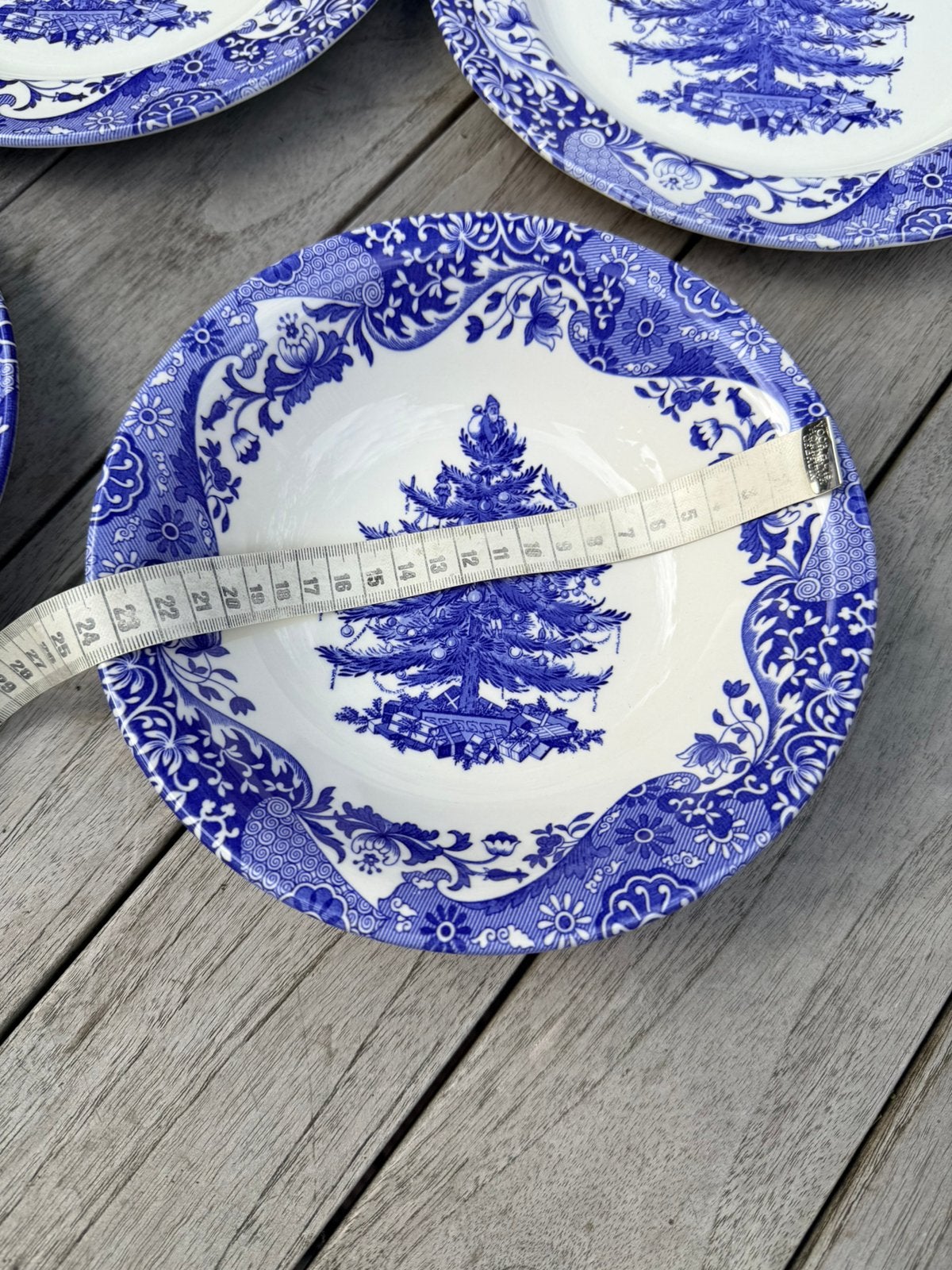 Spode Blue Italian Christmas diepe/ Cereal  borden 6x nieuw, Ophalen, Nieuw