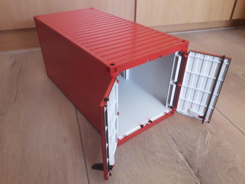 bruder container 35 cm rood past mooi bij tamiya trucks, Ophalen of Verzenden, Nieuw
