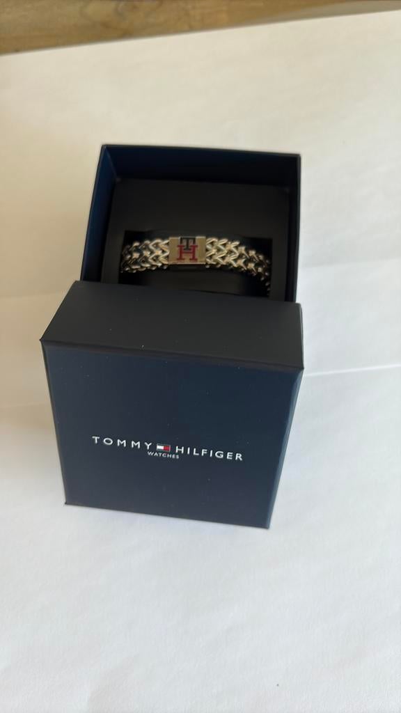 Tommy hilfiger Armband RVS heren, Ophalen of Verzenden, Zo goed als nieuw, Zilver, Staal
