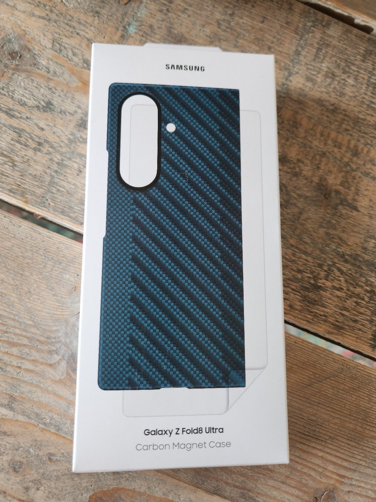 Samsung Galaxy Z Fold 8 Ultra Carbon Magnet Case blauw, Ophalen of Verzenden, Nieuw