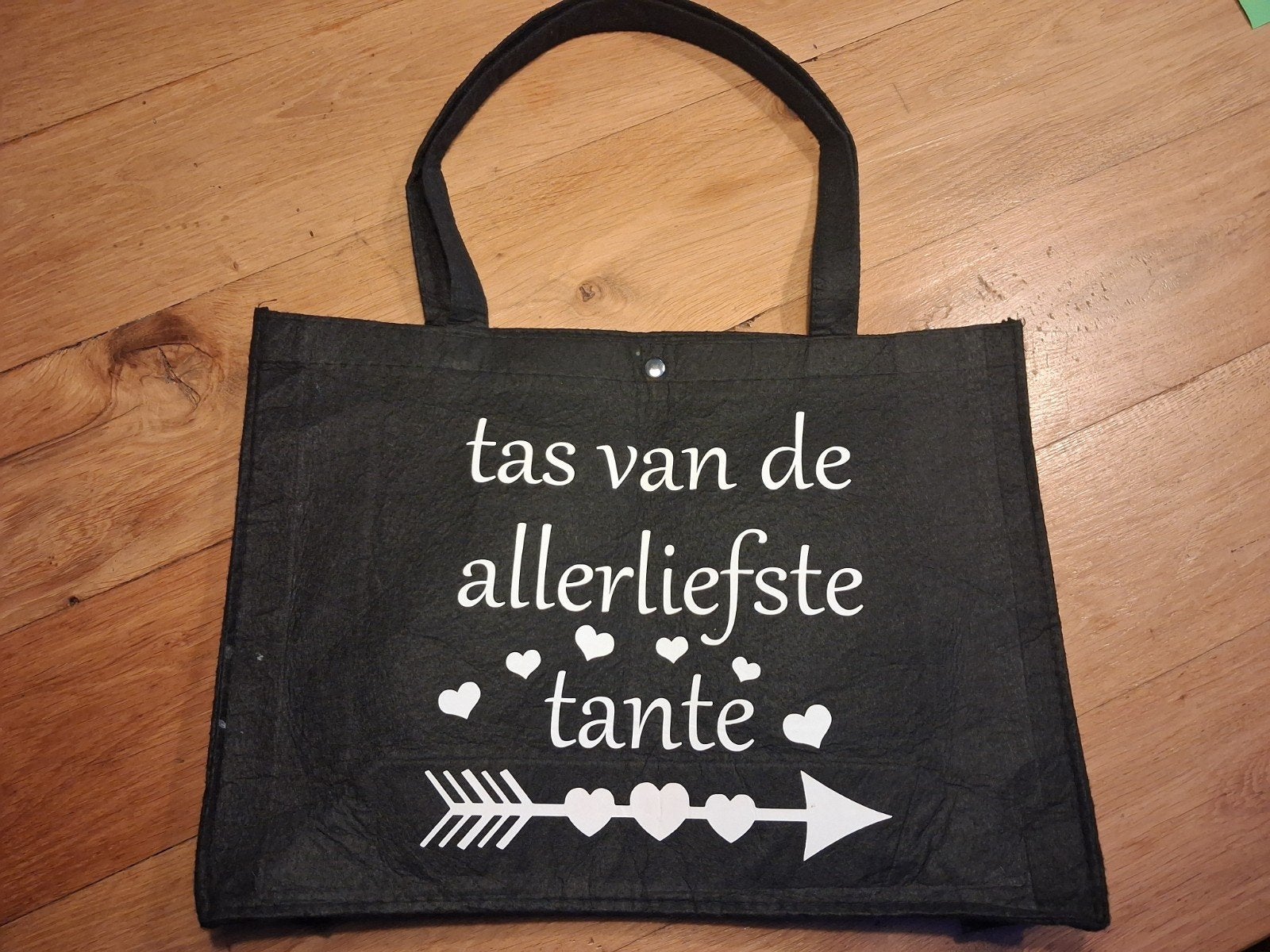 Vilten tas 'tas van de allerliefste tante', Ophalen of Verzenden, Nieuw