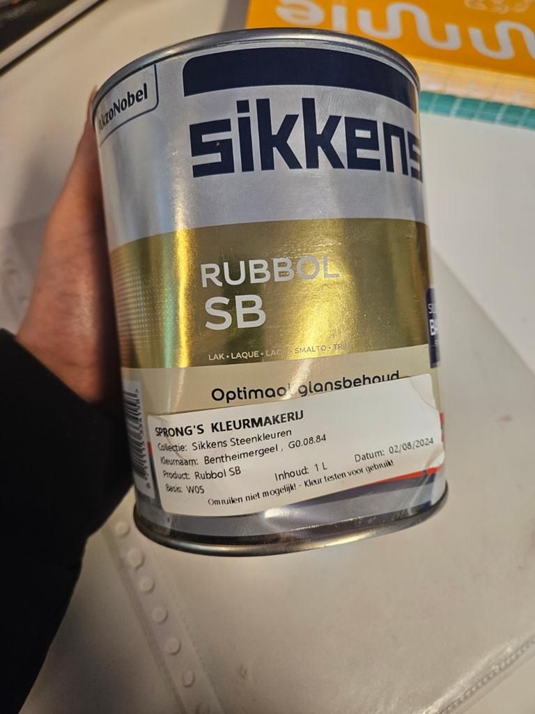 Sikkens Rubbol SB Bentheimergeel G0.08.84 - 1 liter, Ophalen of Verzenden, Nieuw, 12 cm of meer, 15 m² of meer