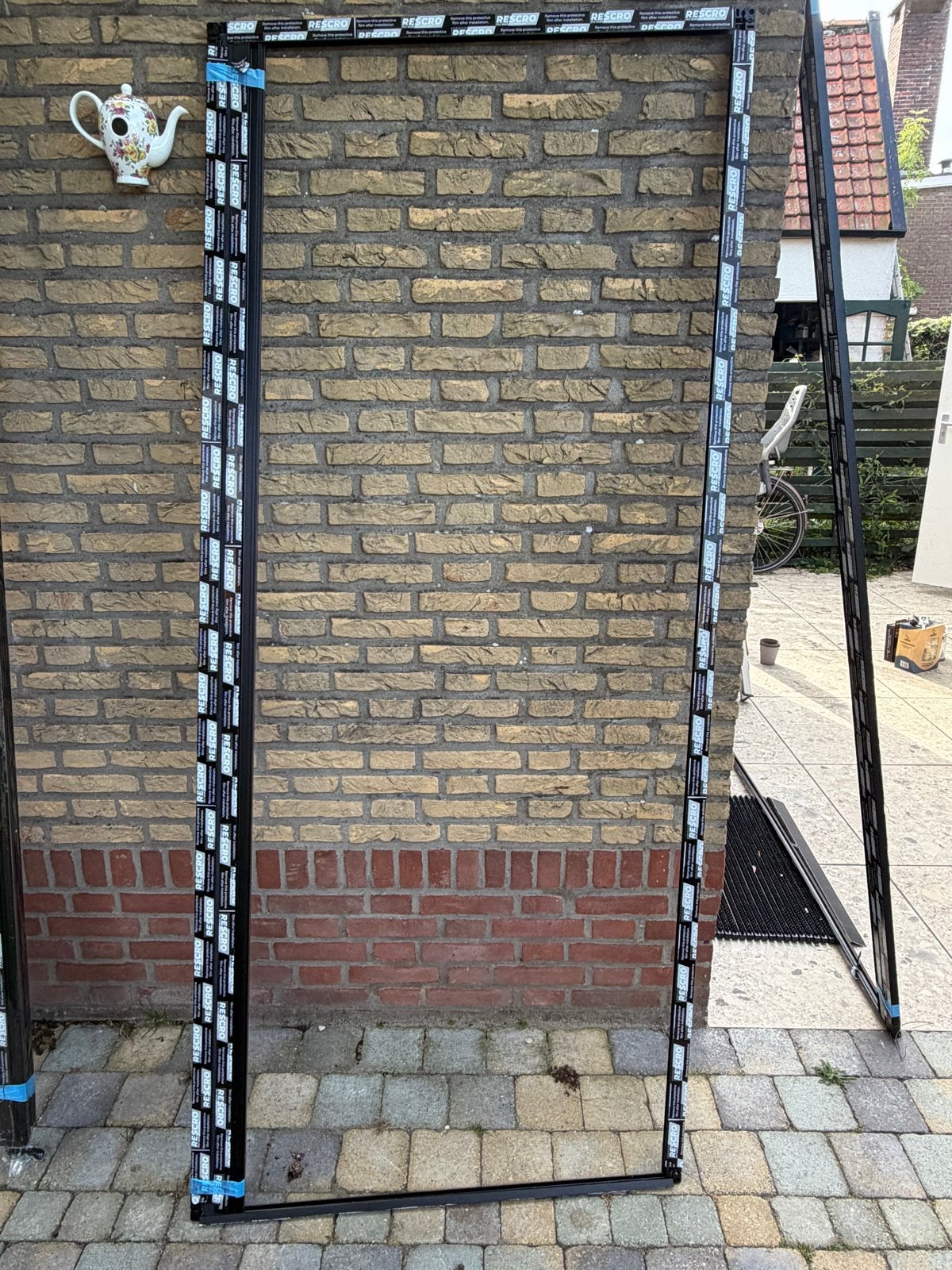 Nieuwe Hordeur - Zwart Aluminium Frame (208,1x90,9 cm), 80 tot 100 cm, Hordeur, Nieuw, Ophalen of Verzenden