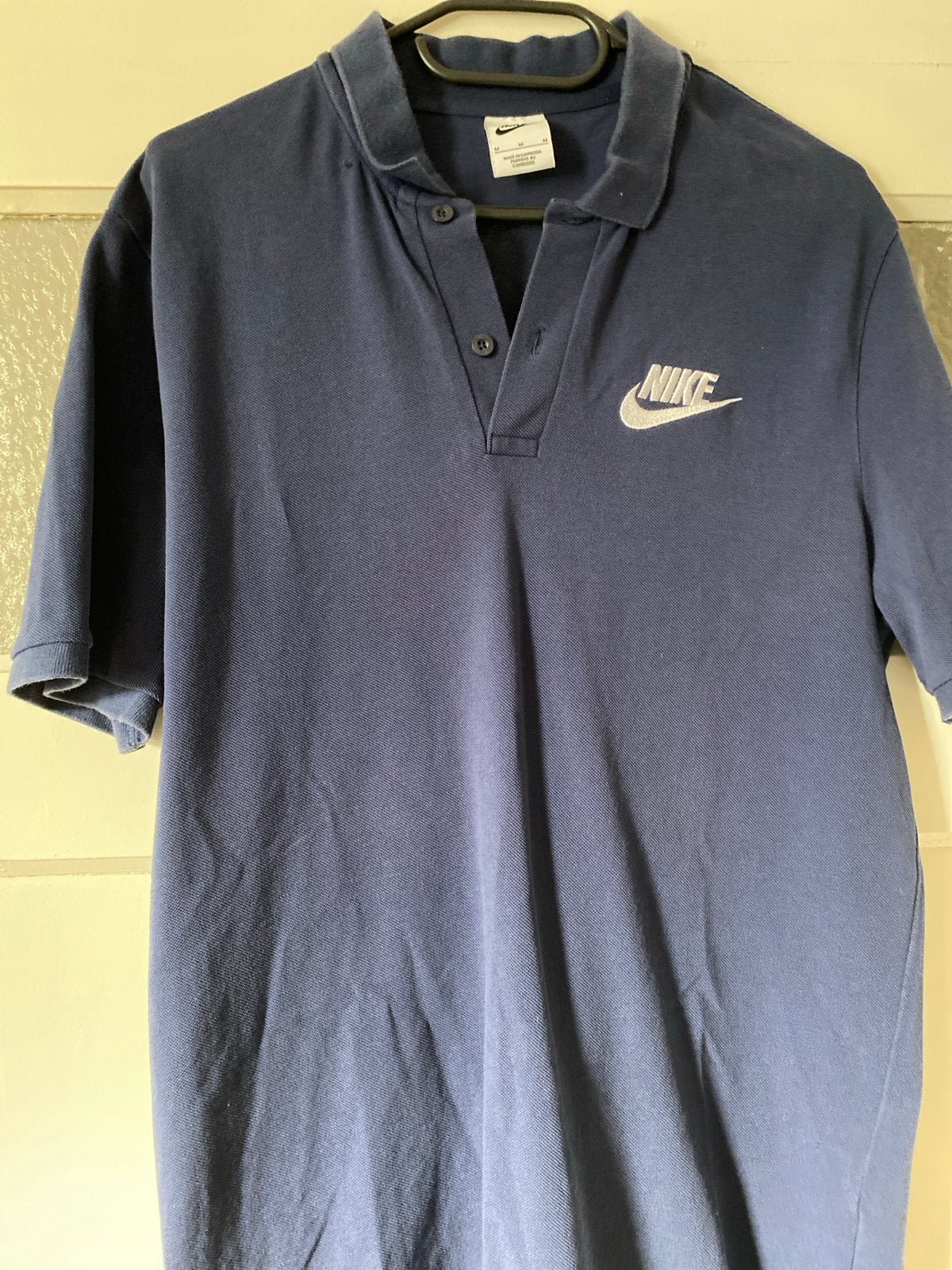 Nike Polo Shirt - Maat M - Donkerblauw, Ophalen, Gedragen, Maat 48/50 (M), Blauw