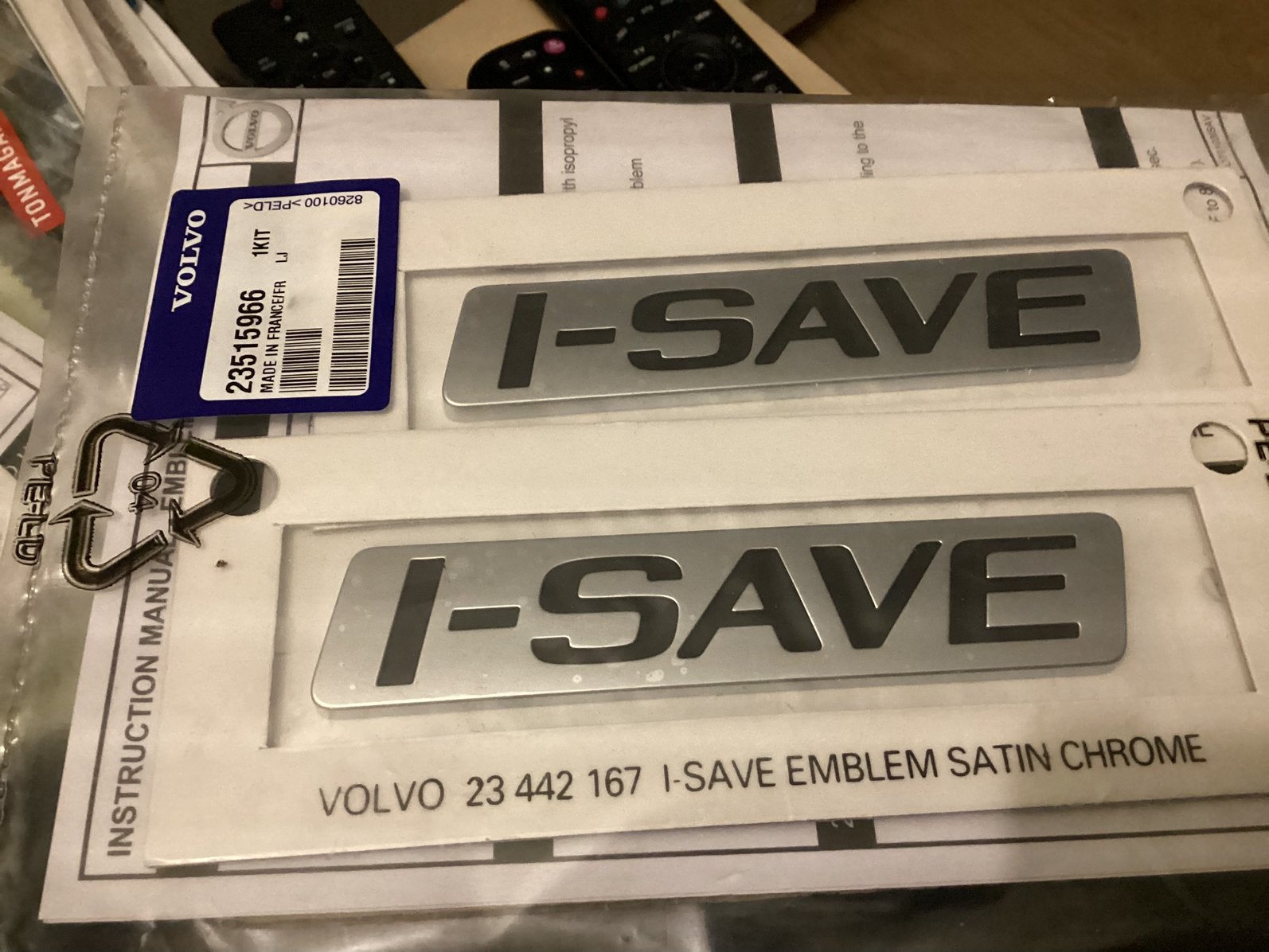 Volvo I-save embleem., Ophalen of Verzenden, Nieuw, Volvo, Overige Auto-onderdelen