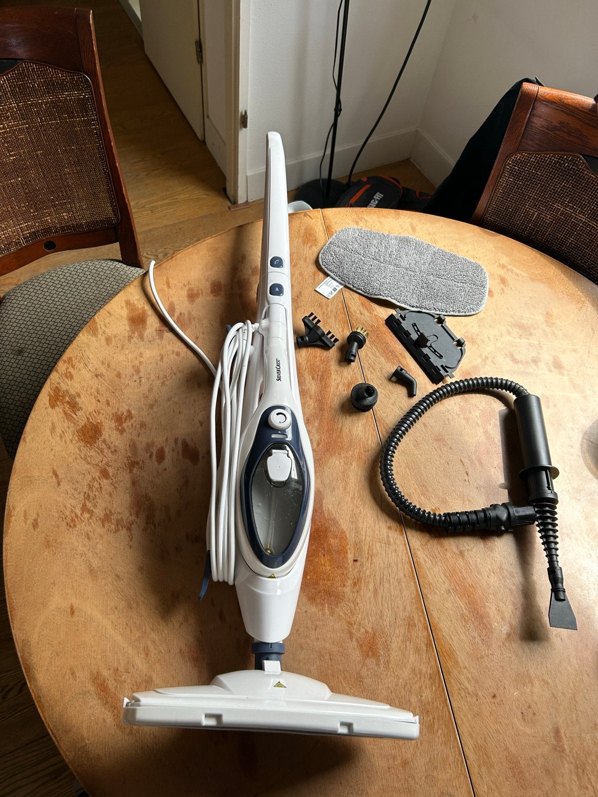 Silvercrest Stoomreiniger met accessoires - Zo goed als nieu, Ophalen of Verzenden, Zo goed als nieuw, Stoomreiniger