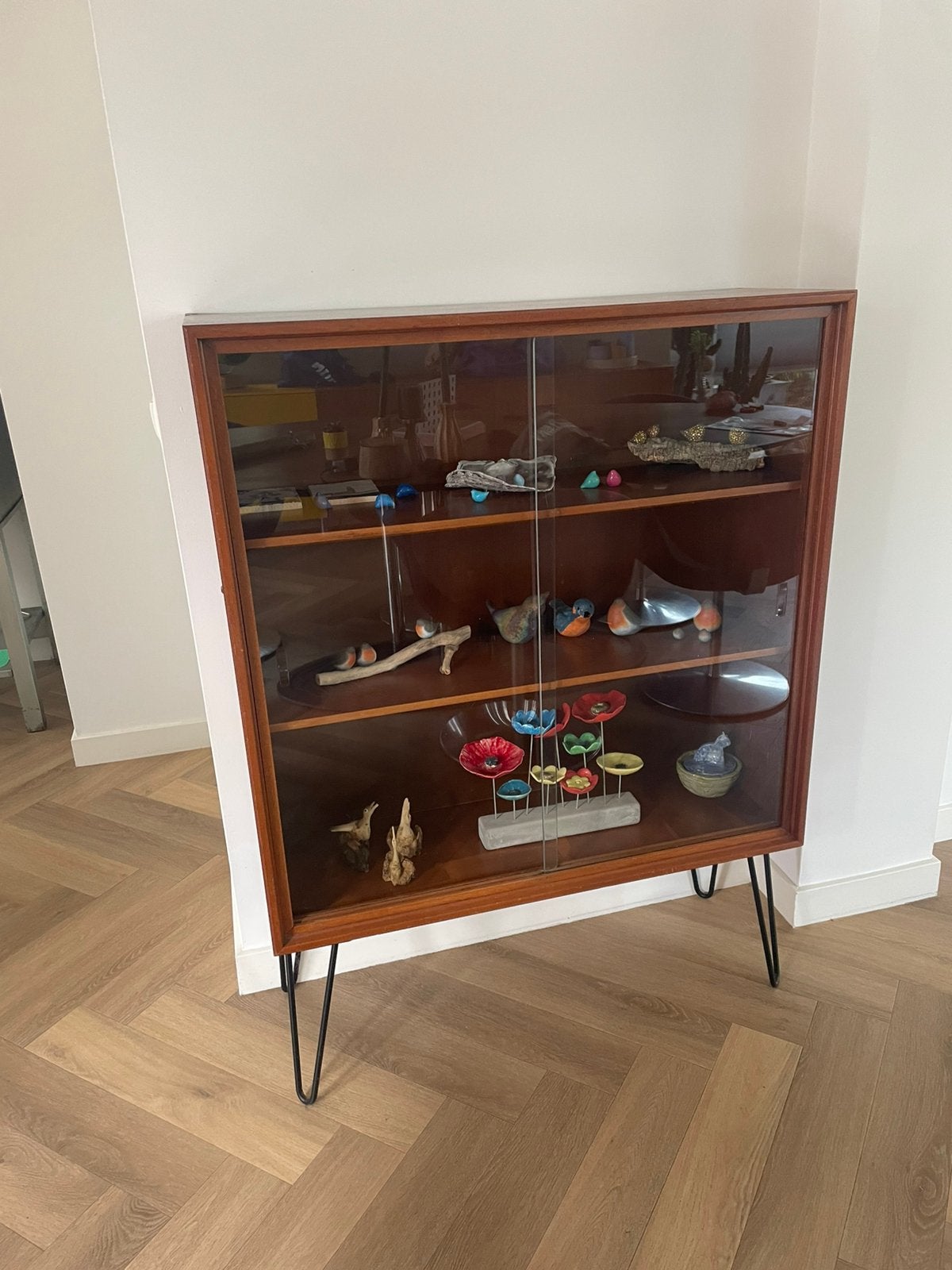 Vintage / retro kast, Huis en Inrichting, Kasten | Vitrinekasten, Ophalen, Zo goed als nieuw, 25 tot 50 cm, 50 tot 100 cm