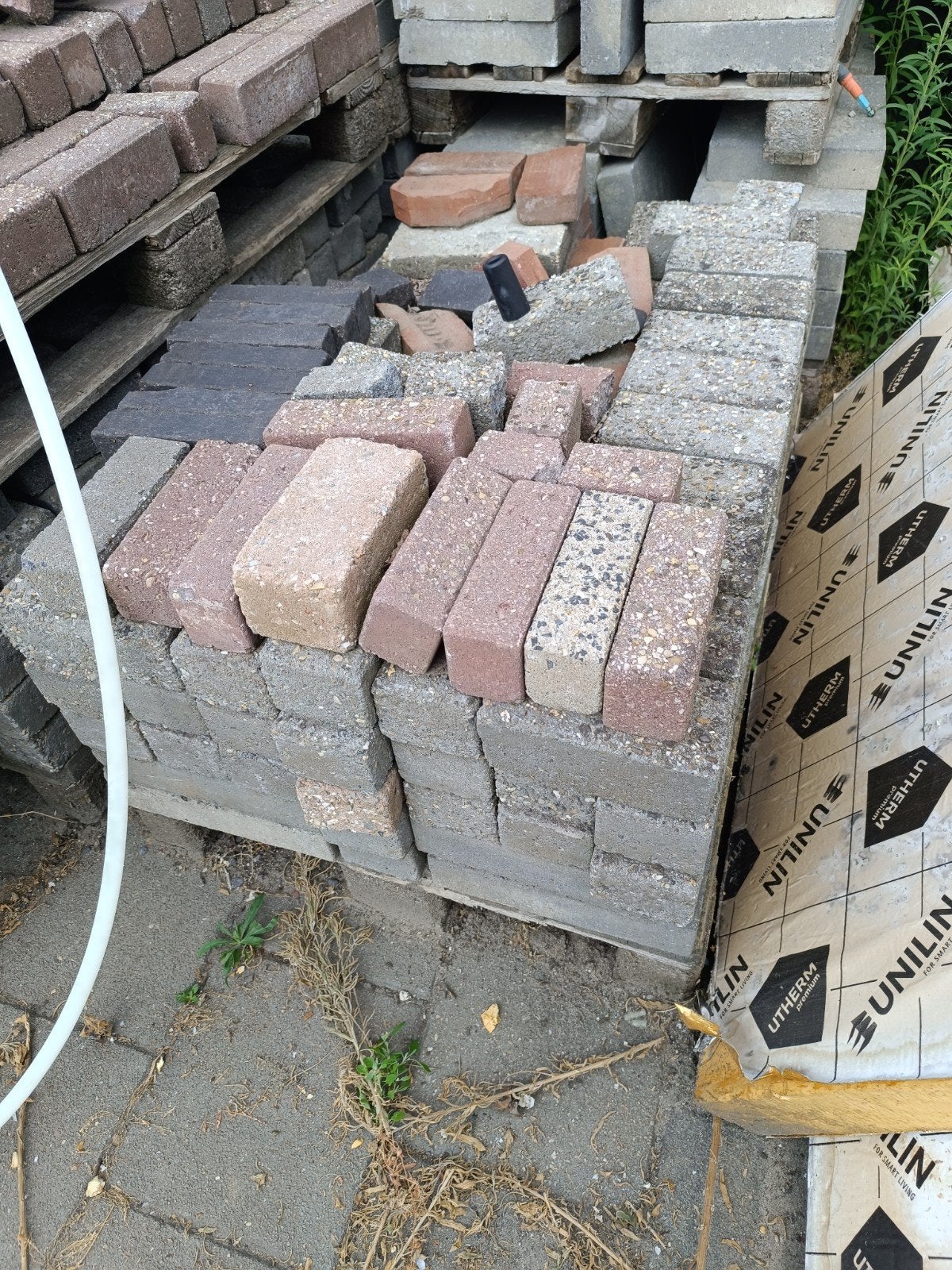 gratis klinkers grijs, Ophalen, Gebruikt, Beton, Klinkers