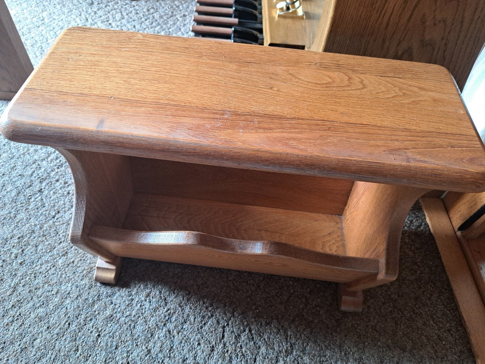 Vintage houten krantenbak, Gebruikt, Hout, Krantenbak, Vintage