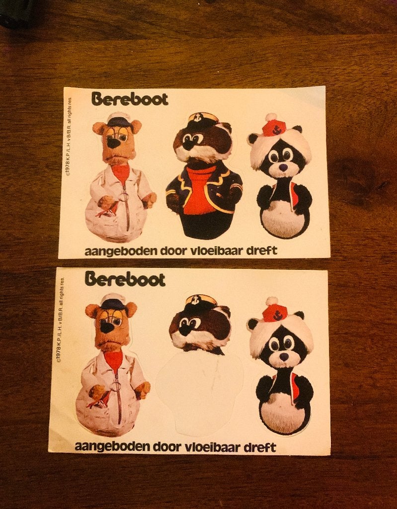 Vintage Bereboot Stickers - Dreft 1978, Verzamelen, Ophalen of Verzenden, Zo goed als nieuw, Film, Tv of Omroep