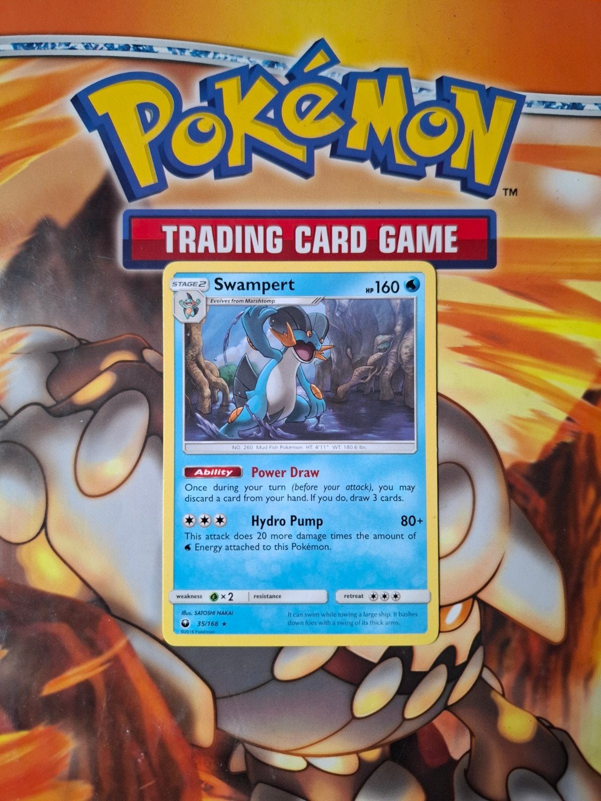 Swampert 35/168 SM Celestial Storm pokemon kaart nm-mint, Ophalen of Verzenden, Zo goed als nieuw, Losse kaart