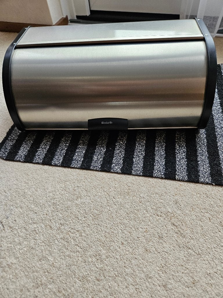 RVS Brabantia Broodtrommel met schuifdeksel, Ophalen of Verzenden, Zo goed als nieuw, Metaal, Brabantia
