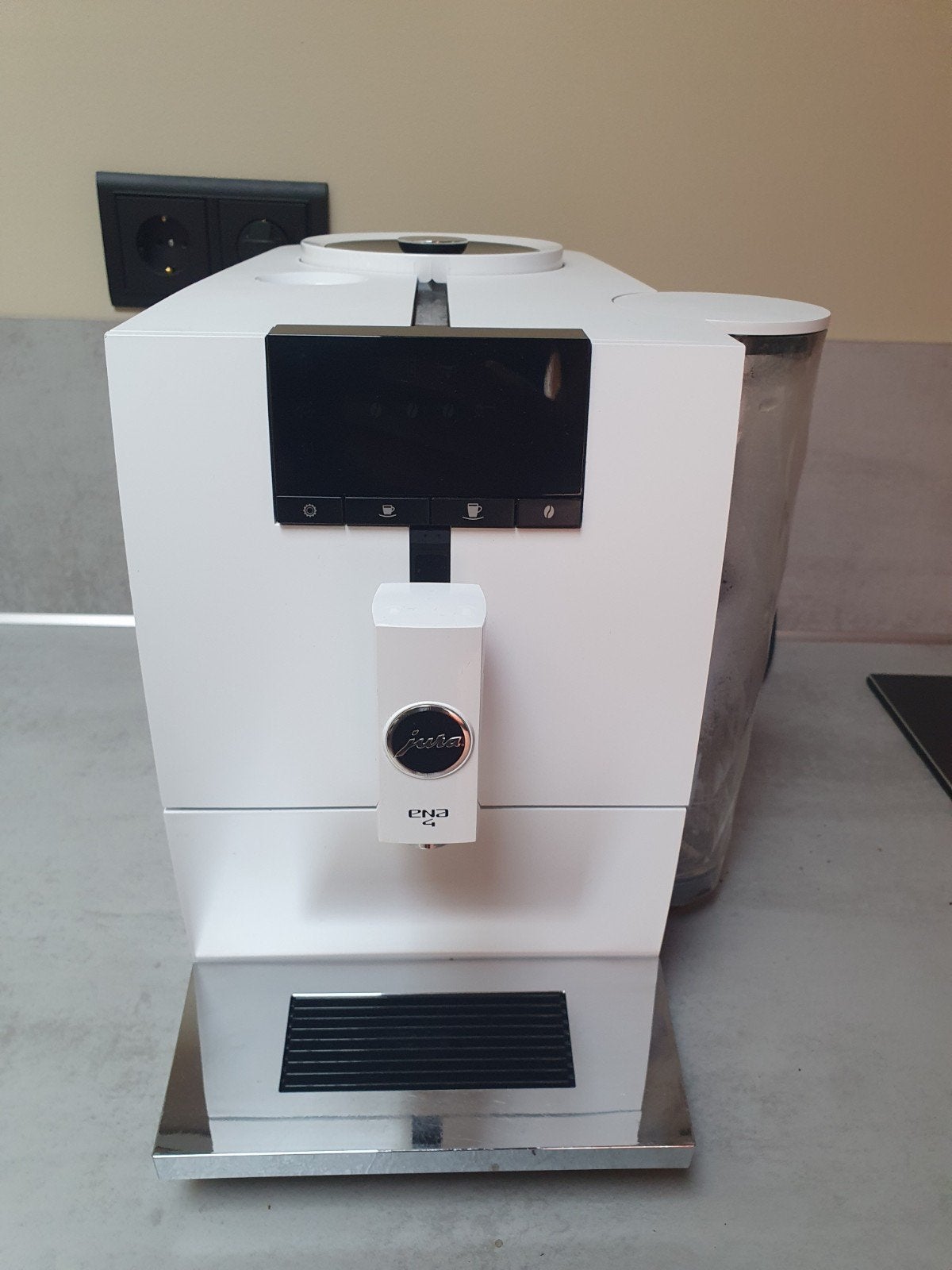 Jura ENA 4 Full Nordic White volautomatische koffiemachine, Ophalen, Afneembaar waterreservoir, Koffiemachine, Zo goed als nieuw
