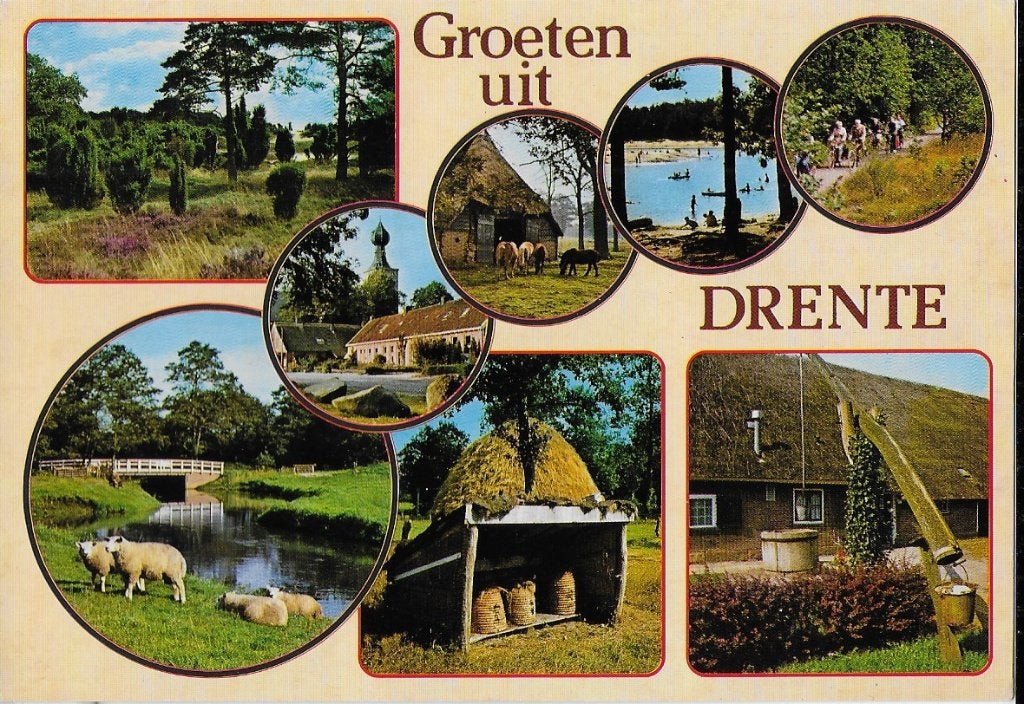 Drenthe gelopen ansichtkaart ( a435 ), Ophalen of Verzenden, 1980 tot heden, Gelopen, Drenthe