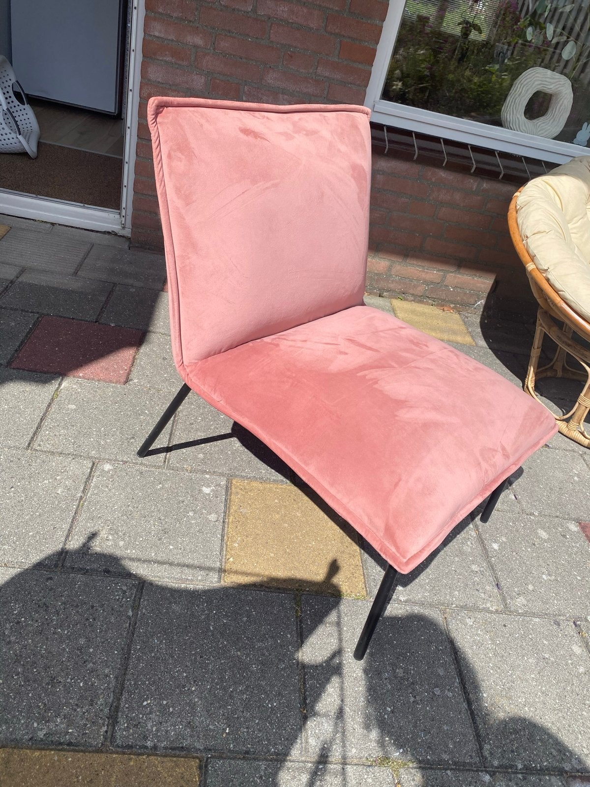Roze fauteuil, Huis en Inrichting, Ophalen, Overige kleuren, Zo goed als nieuw, Eén