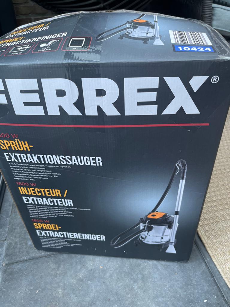 Ferrex bouw droog nat stofzuiger, Ophalen, Zo goed als nieuw, Waterstofzuiger