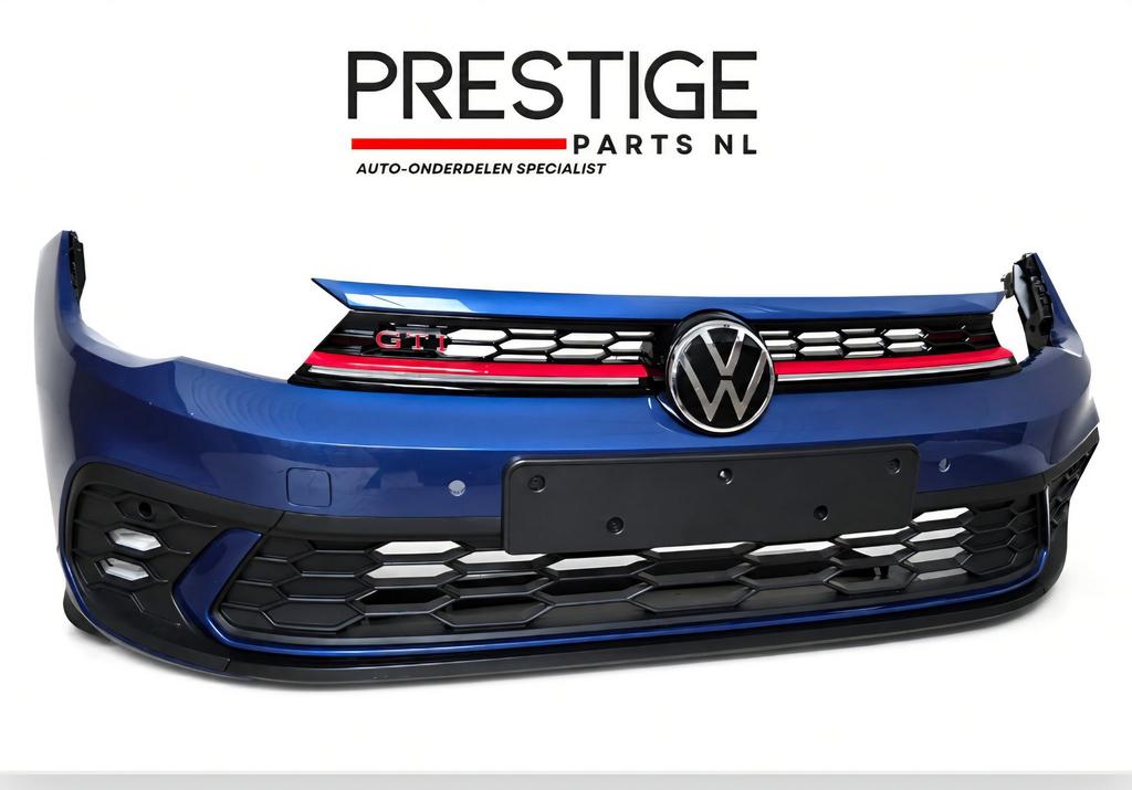 Voorbumper VW Polo 2G AW Facelift GTI LED GRILL PDC bj.2022-, Gebruikt, -, Voor, Ophalen of Verzenden
