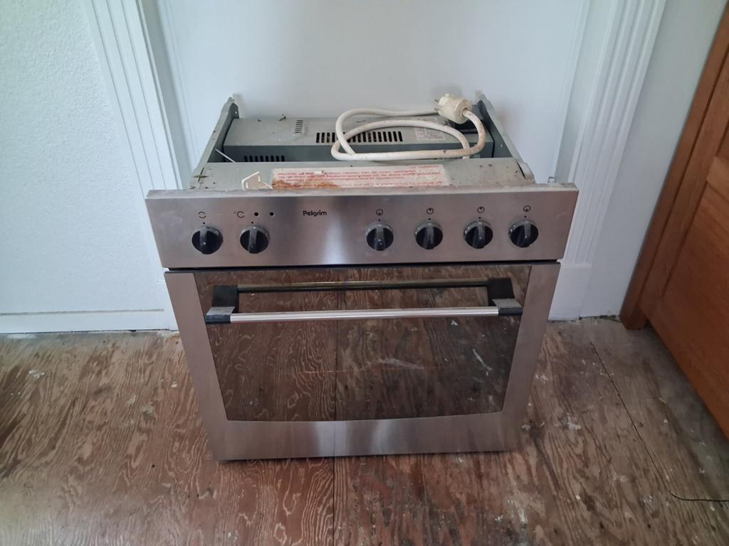 Oven en kookplaat, Ophalen, Gebruikt, 4 kookzones, Vrijstaand