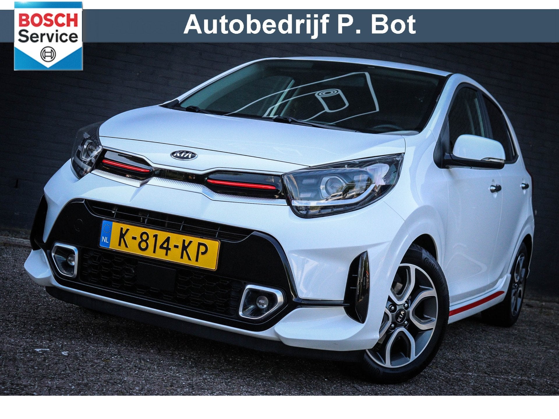 Kia Picanto 1.0 DPi GT-Line Navi/Camera/Airco (bj 2021), Stof, Gebruikt, 4 stoelen, Origineel Nederlands