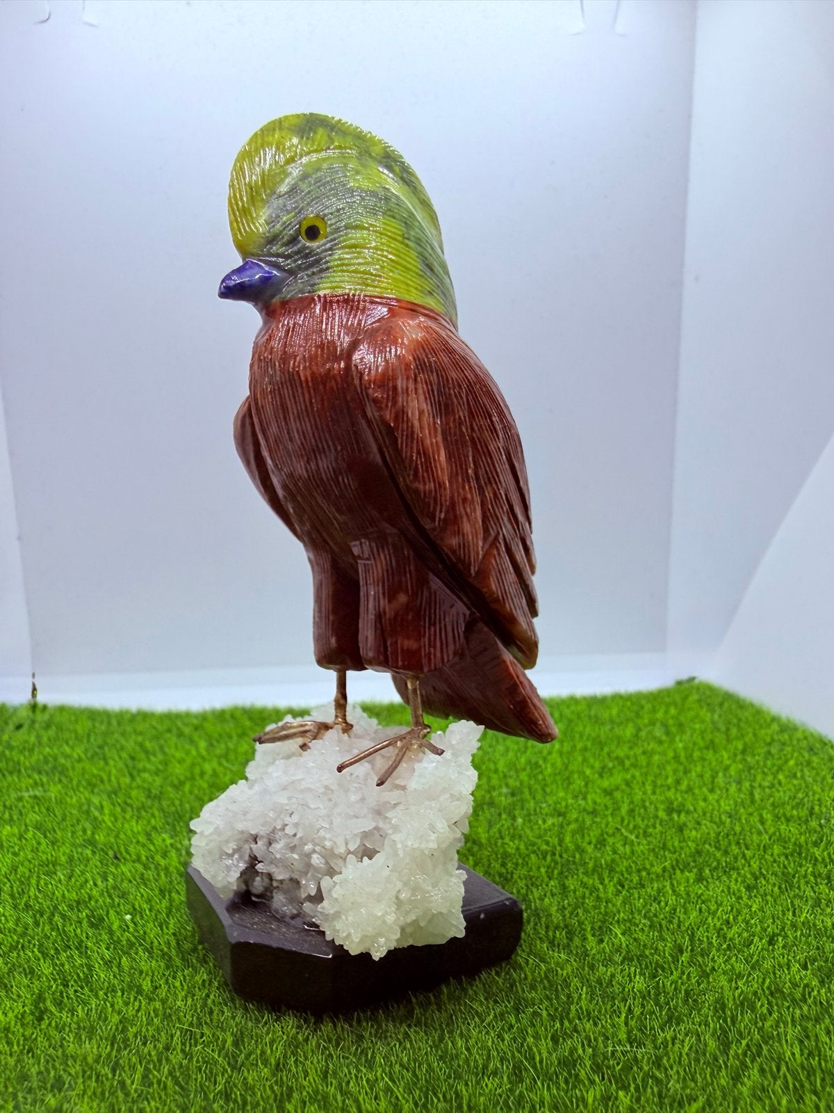 Unieke handgemaakte vogel sculptuur van steen, Minder dan 20 cm, Ophalen of Verzenden, Handgemaakt, Steen of Keramiek