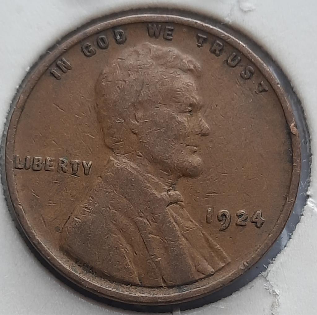 Verenigde Staten 1 cent 1924 KM# 132., Ophalen of Verzenden, Noord-Amerika, Losse munt