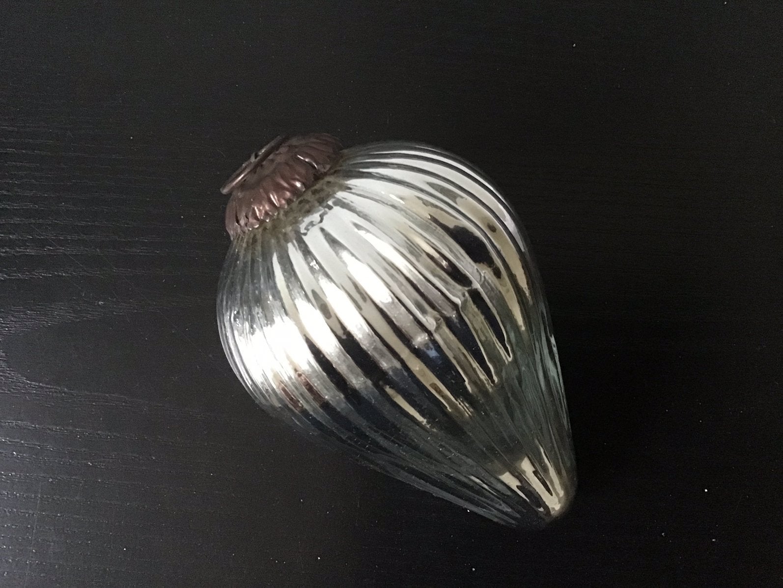 Brocante Heksenbal, kegelvorm. Zilverkleurig., Antiek en Kunst, Ophalen of Verzenden