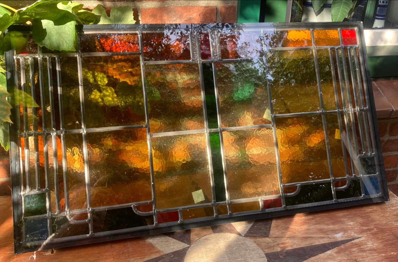 Nieuw dubbel glas met glas in lood (86x46x2,2 cm), Ophalen, Gevelraam of Ruit, Minder dan 80 cm, 80 tot 120 cm