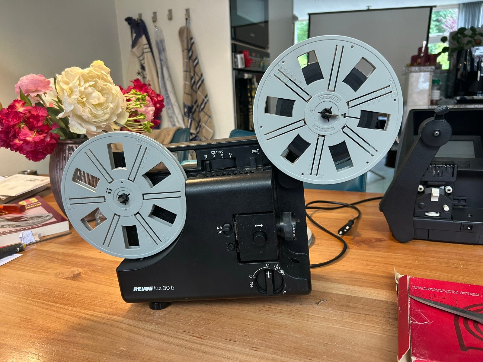 Revue Lux 30 B Super 8 projector met scherm en filmviewer, Ophalen, Gebruikt, Overige typen