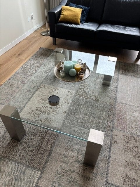 Salontafel, Huis en Inrichting, Ophalen, 100 tot 150 cm, 50 tot 100 cm, Glas
