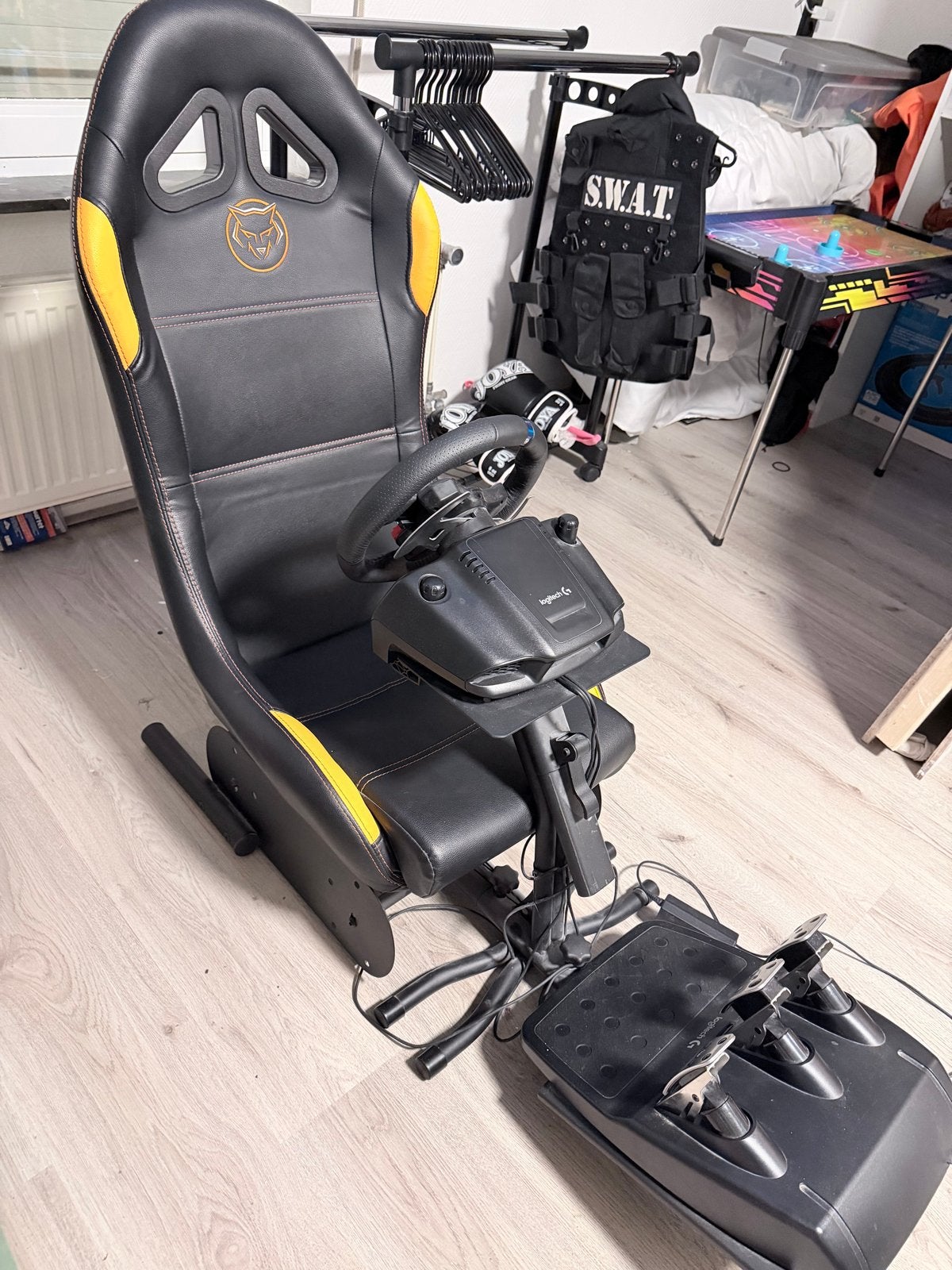 Logitech G29 Racestuur, Shifter en Playseat Gaming Stoel, Ophalen, Racestuur, Force feedback, PlayStation