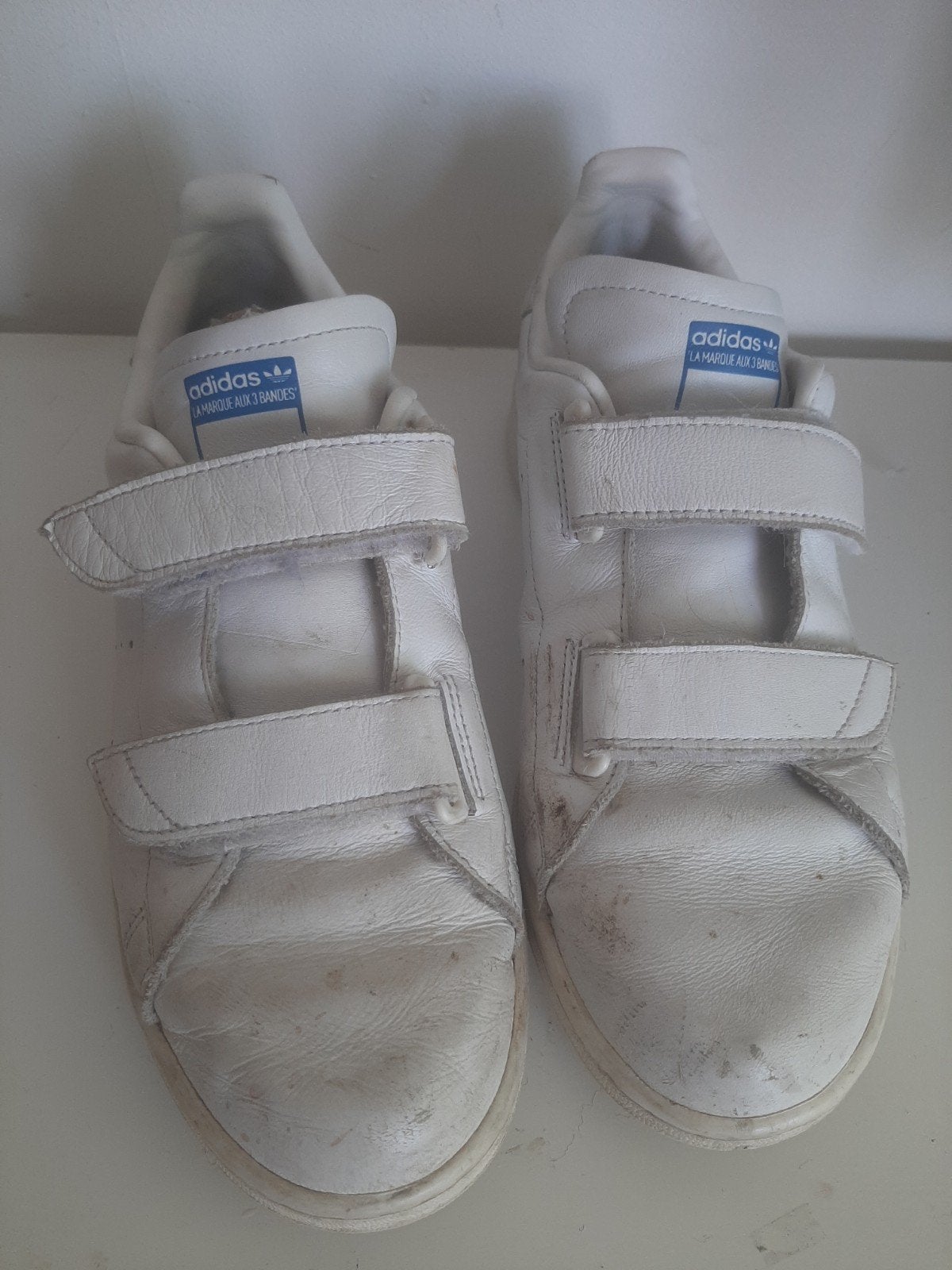 Adidas - Stan Smith sneakers wit met klittenband - maat 39, Adidas, Wit, Ophalen of Verzenden, Sneakers of Gympen
