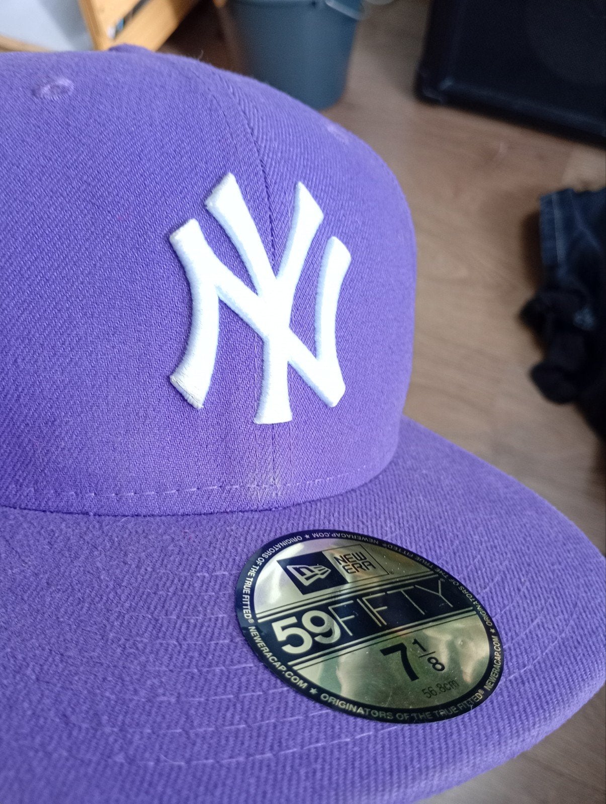New York Yankees New Era 59FIFTY Cap - Paars - Maat 56.8cm, Kleding | Heren, Hoeden en Petten, Ophalen of Verzenden, New Era, Gedragen