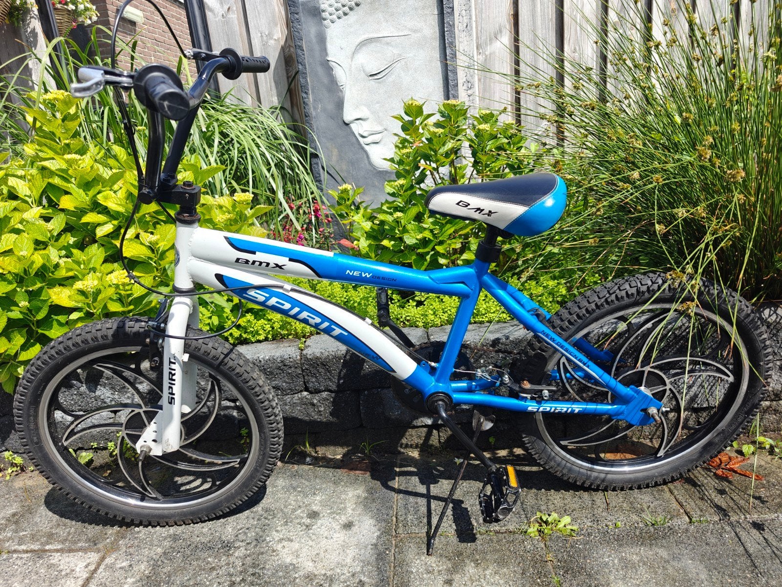 Spirit BMX 20 inch- Cheetah Blauw- Nette staat, Fietsen en Brommers, Fietsen | Jongens, Ophalen, Velgrem, 20 inch, Handrem