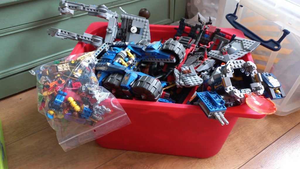 bak met veel lego, Gebruikt, Lego, Ophalen of Verzenden, Inclusief minifiguren