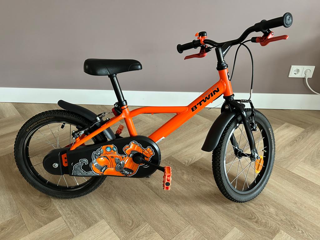 Btwin 16”, Fietsen en Brommers, Ophalen, Gebruikt, Velgrem, 16 tot 20 inch