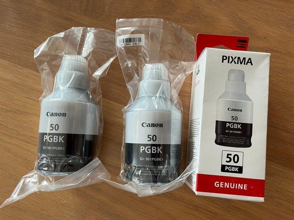 Canon Pixma 50 PGBK inkt (zwart) - drie stuks van 170ml elk, Ophalen of Verzenden, Nieuw