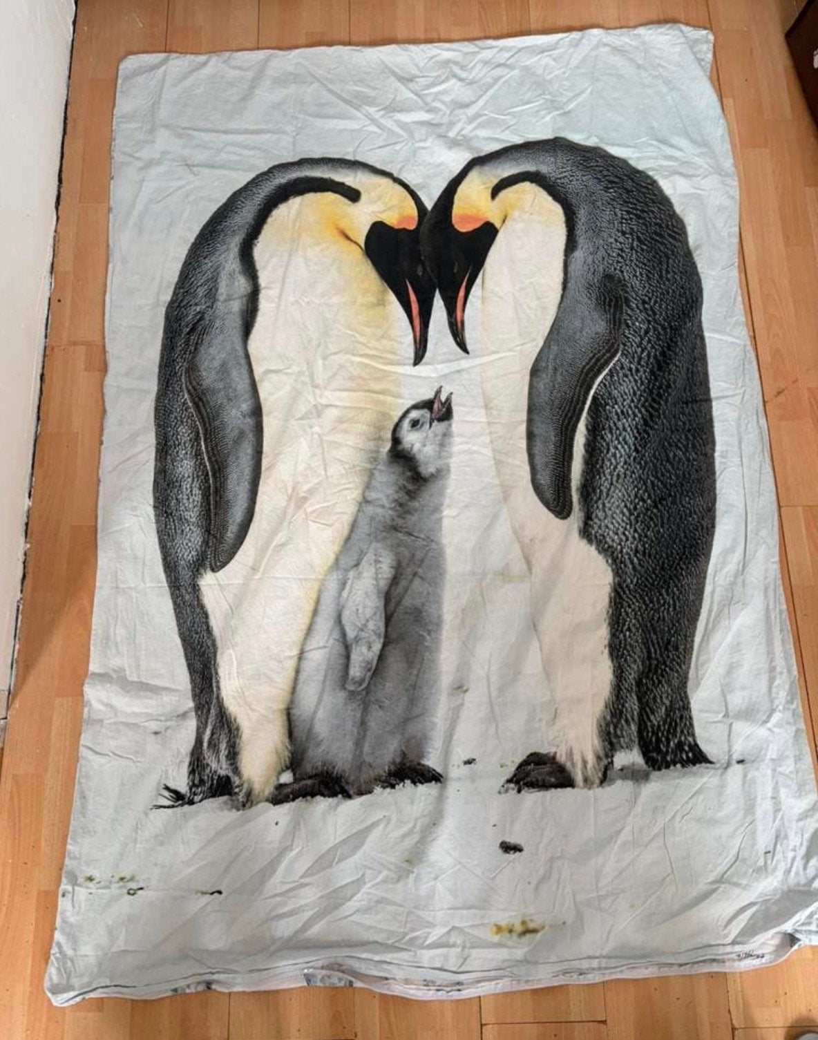Leuk 1 persoons dekbedovertrek met pinguïns, Eenpersoons, Meerkleurig, Dekbedovertrek, Ophalen of Verzenden