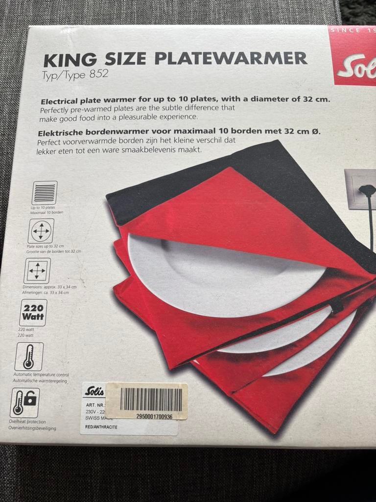 Bordenwarmer 10 borden met 32cm doorsnee, Ophalen of Verzenden