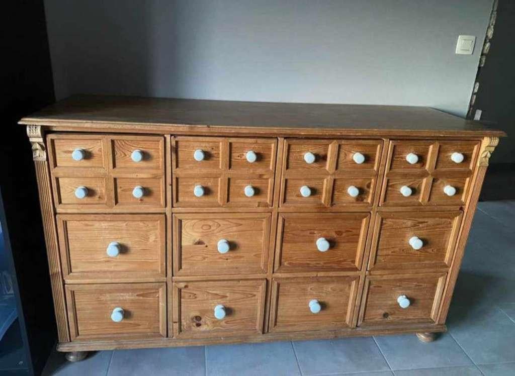Grenen ladekast, Ophalen, Gebruikt, 50 tot 100 cm, 3 of 4 laden