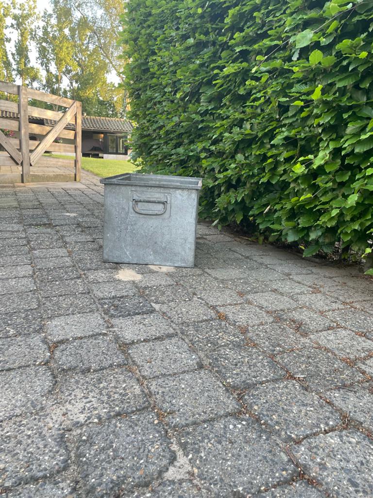 Vintage Zinken Bak / Zink - 52x36.5x31 cm, Ophalen, Minder dan 30 cm, Rond, Zo goed als nieuw