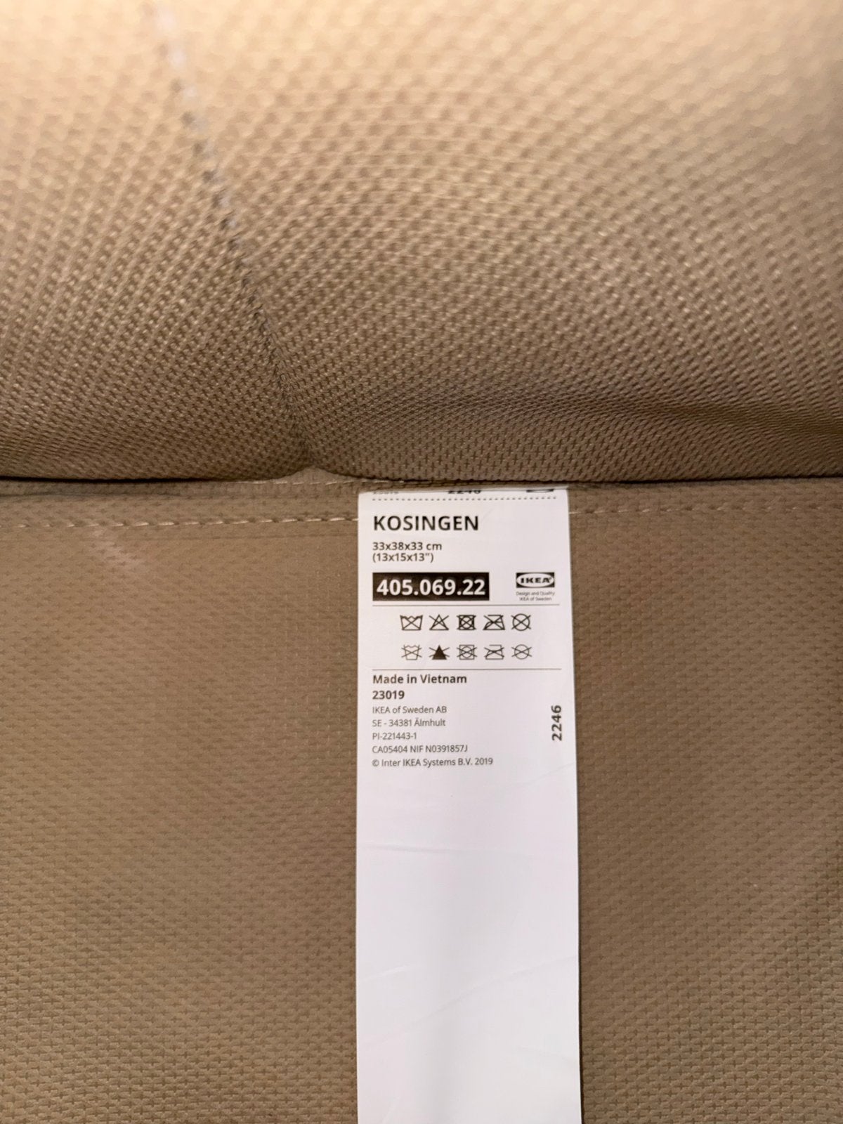 IKEA Kosingen stoffen manden 33x33x33 cm, Huis en Inrichting, Ophalen, Overige materialen, Minder dan 50 cm, Gebruikt